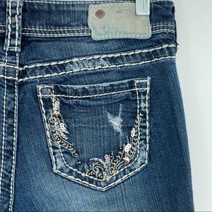 Silver jeans suki thick stitch boot cut jeans